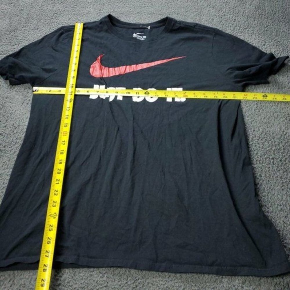 Nike Just Do It T-Shirt Mens Size XL Black Red Swoosh Short Sleeve - Picture 8 of 10